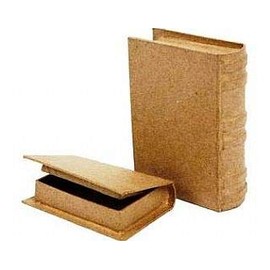 2 Mini Book Shape Paper Mache Boxes - 6x9x2cm & 8x11x2.5cm | Papier Mache Boxes