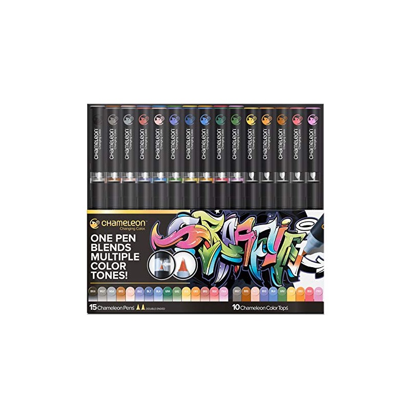 Chameleon Art Pens, 25-Pen Deluxe Set (15 Pens + 10