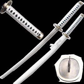 One Piece Roronoa Zoro's Wado Ichimonji Sword Steel All White Anime Katana