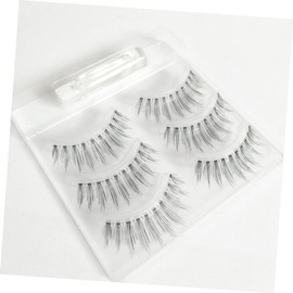 FOMIYES 2sets Handmade Natural False Lashes for Party Daily Makeup with Comfortable Glue 3pair*2
