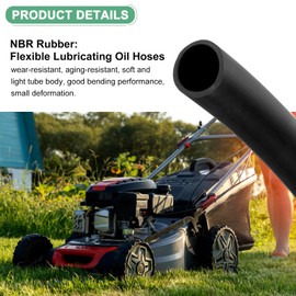 M METERXITY Lubricating Oil Hoses, (1") 25mm ID x 31mm OD 3.28FT Rubber Tubing Hose Pipe Rubber Hose W 2pcs Clamps for Irrigation/Small Equipment/Outdoor/Garden Water Tubing [Black]