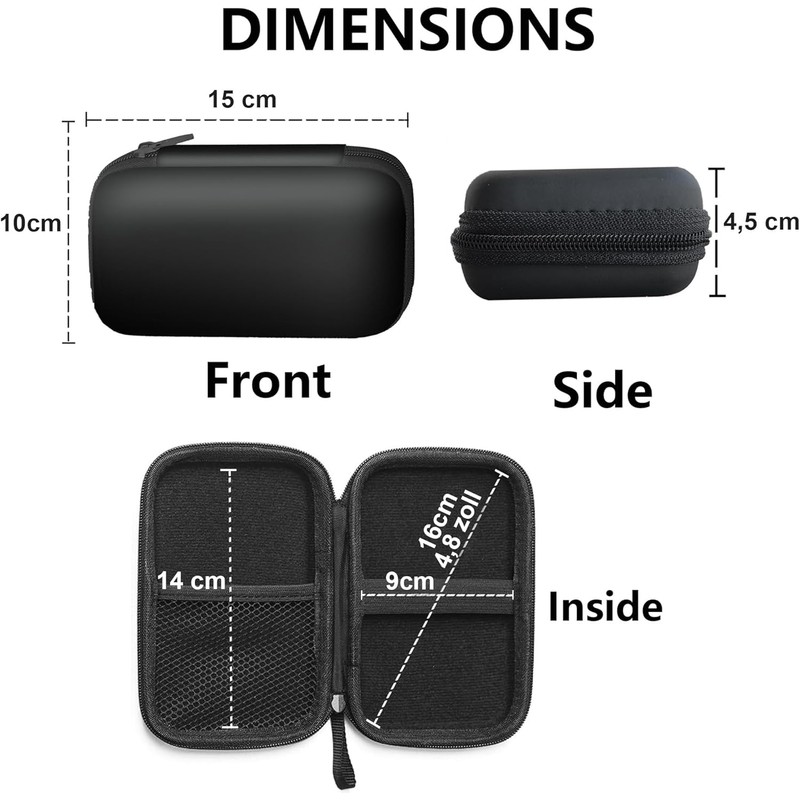 Compatible with HiBy R1 Case, Blueshaweu Durable EVA Carrying Case,