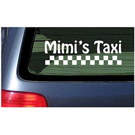 Mimi's Taxi Vinyl Decal - White Window Sticker