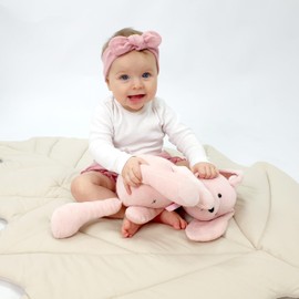 PinkZebra 3er Set Musselin-Strinband mit Schleife für Baby bis 12 Monaten, Haarband zum Selbstbinden atmungsaktiv, Knotenband, Baby-Zubehör für Neugeborene, Beige