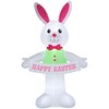 12.5ft Gemmy Airblown Inflatable Giant Easter Bunny w/Happy Easter Banner