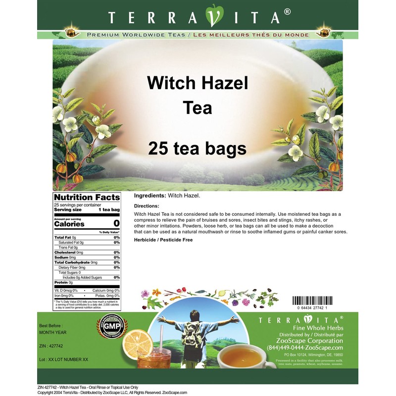Witch Hazel Tea - Oral Rinse or Topical Use Only