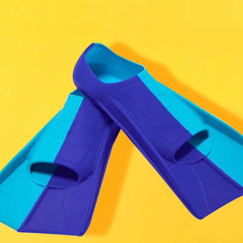 2pcs Swim Fins 2 Colour Blue Silicone Anti Slip Swimming