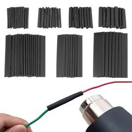 ZZLBZN 127 Pcs Heat Shrink Tubing kit, Electric Insulation Heat Shrink Wrap Cable Sleeve Automotive Industrial Heat-Shrink Tubing Shrink Ratio 2: 1 Black
