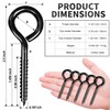 ALDMIO 2.5 Inches Screw Eye Hooks, 12 Pcs Eye Bolts