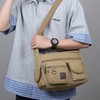LEBULLBRO Canvas Messenger Bag for Mens Womens Multi-pockets 13 inch