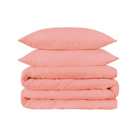 Superior Egyptian Cotton 1500 Thread Count Duvet Cover Set, Soft Comforter Covers, Luxury Bedding Essentials, Button Closure, Includes 1 Duvet Cover, 2 Pillow Shams, King/California King, Dusted Rose