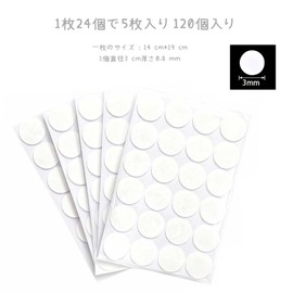 WIOOYIUU Clear Double Sided Tape, Round 120 Pieces, Anti-Slip Stickers, Removable Double-Sided Tape, For Figurine Stickers, Table Cloth, Furniture Scratch-Resistant, Bonbon Drop, Transparent