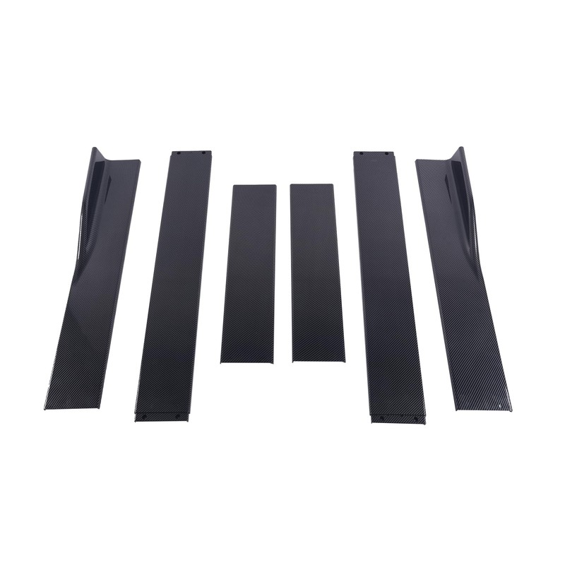 Universal 86.6" Car Side Skirts, 2.2M Left/Right Side Skirts Panels