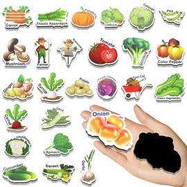 Meafeng 42 Pieces Children's Magnets for Magnetic Board, Fridge Magnets Children, Fridge Magnets Set, Magnets Children's Toy, Educational Games from 3 Years (Farms)