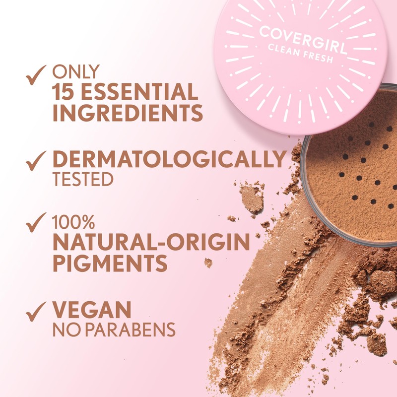 Covergirl Clean Fresh Radiant, 002 Golden Hour, Loose Powder Bronzer,