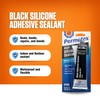 Permatex 81158 Black Silicone Adhesive Sealant, 3 oz. Tube, Pack