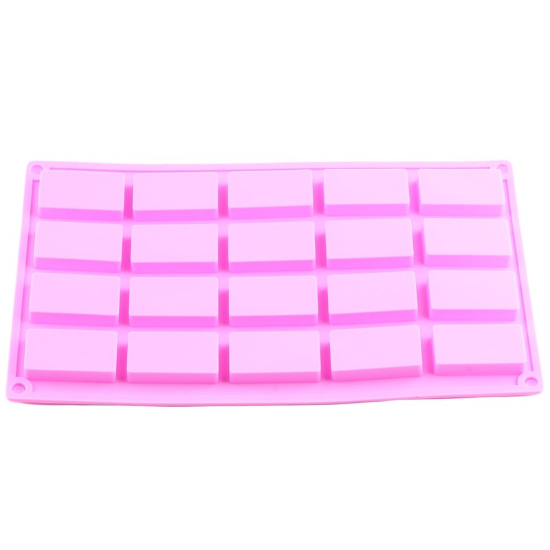 AIBOYA 20 Cavity Rectangle Silicone Candy Molds For Candy Chocolate