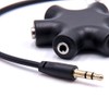 vhbw Audio Splitter 5-Way AUX Jack Splitter Black Compatible with