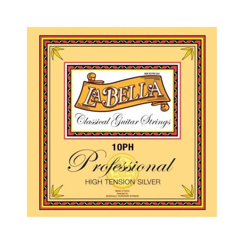 La Bella 10PH Professional High Tension Silver Classical Guitar Strings
