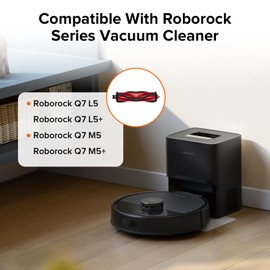 roborock Anti-Tangle Rubber Main Brush for Q7 M5, Q7 M5+, Q7 L5, Q7 L5+ Robot Vacuum Cleaners, Durable Synthetic Bristles, 1-Pack