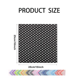 Set of 7 Cotton Fabric 25 x 25 cm - Fabrics for Sewing, Patchwork Fabrics, Fabric Scraps - DIY Fabric for Crafts, Quilting, Decoration & Doll Clothes - 100% Cotton, Various Designs (Black, 25 x 25 cm)