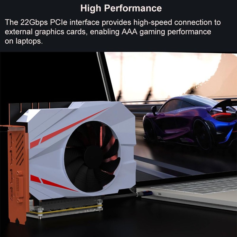 PCIE 3.0 x16 22Gbps eGPU DOCK, Thunderbolt 4 cable, compatible