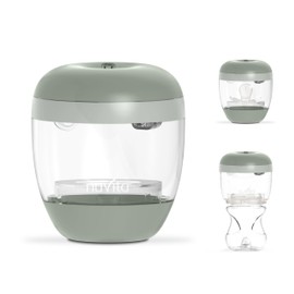 Nuvita 1556 | MellyPlus Portable UV Steriliser for Baby Bottles, Dummy and Nipple Protection, Kills 99% of Germs, BPA-Free, Sage Green