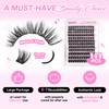 CALAILIS Lash Clusters, 144Pcs D Curl Cluster Lashes DIY Lash