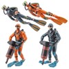 4Pcs Mini Diver Figurines Model Simulation Underwater Adventure Diver Figure