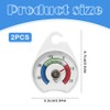 2 Pcs Freezer & Fridge Thermometer, 52mm Dial, Colour-Coded Zones,