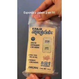 Esponjabón Con Avena Exfoliante 2 en 1 T Taio Jabon con esponja integrada                                                                             