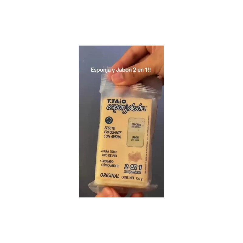 Esponjabón Con Avena Exfoliante 2 en 1 T Taio Jabon