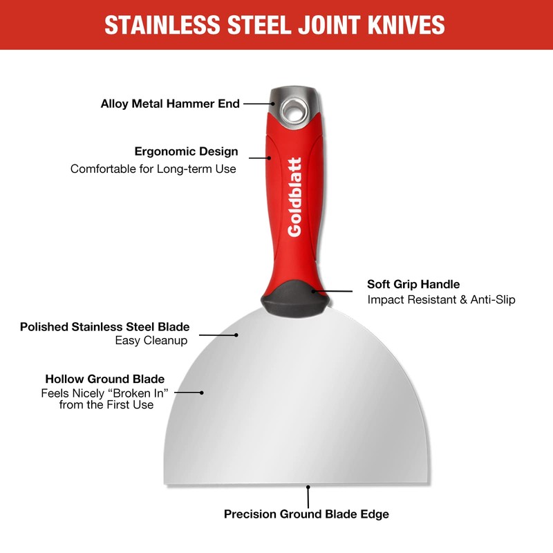 Goldblatt Premium Drywall Hand Tool Kit - 13” Aluminum Hawk