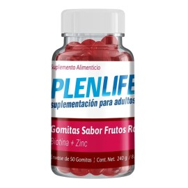 Plenlife Gomitas Biotina 50 Pzs Plenlife Sabor Frutos rojos