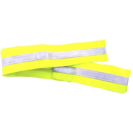 Neon Yellow Adjustable Belt with Reflective Stripe, and Loop and Pile Fastener