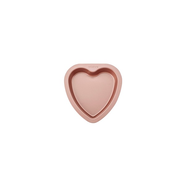 Wiltshire Rose Gold Heart Pan, Robust Baking Pan with Non-Stick Coating, Sheet Steel Bakeware, Dimensions, 23 cm x 23 cm