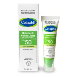 Cetaphil Hidratante Facial Diario Fps 50 Crema 50 Ml Normal A Seca Día