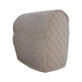 Simple Home Inspirations Quilted Cover Compatible for KitchenAid Stand Mixer, Tilt Head, Piped with 2 Pockets (Cream, Tilt)