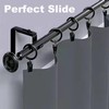 D-buy 30 Black Curtain Rings with Clips, 1.5 Inch Metal