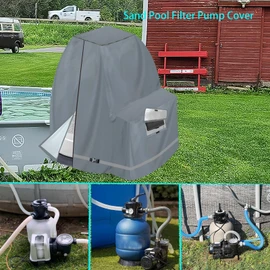 XCZ sand filter pump cover for 12-16INTEX crystal clear sand filter pumps, waterproof and UV resistant, above-ground pool pump cover also available with its model ，grey only cover