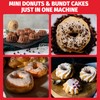 SugarWhisk Mini Donut Maker Machine, Electric Mini Bundt Cake Pan,
