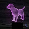 YTDZLTD Creative 3D Dog Night Light 16 Colors Changing Remote