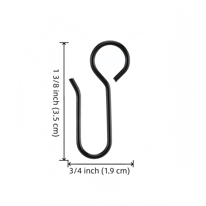CNglam Metal Curtain Track Hooks S Shaped Drape Wire Hooks