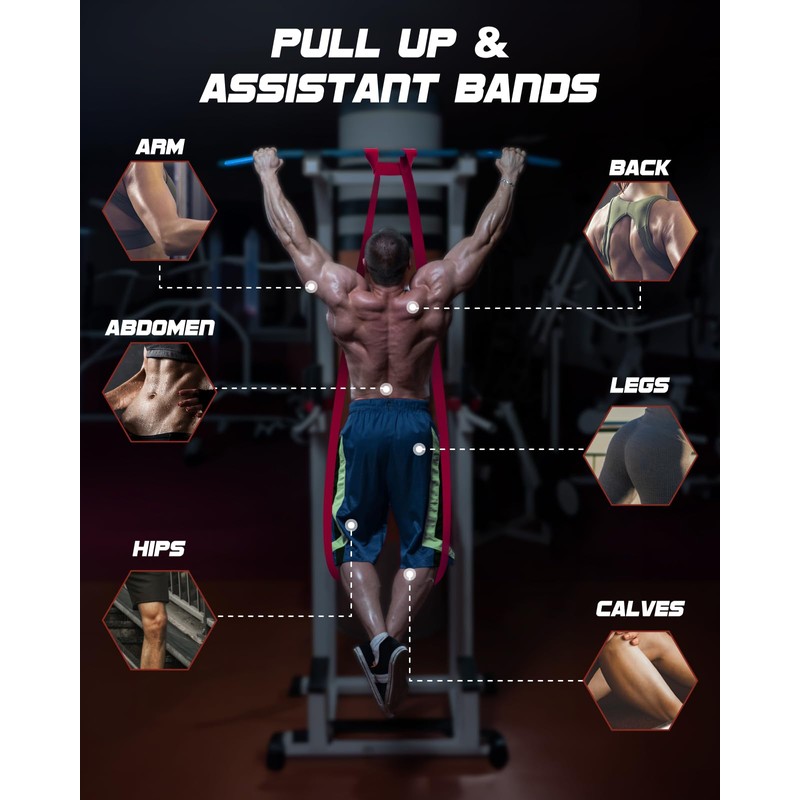 Resistance Bands Set - Pull Up Bands for Men Women,