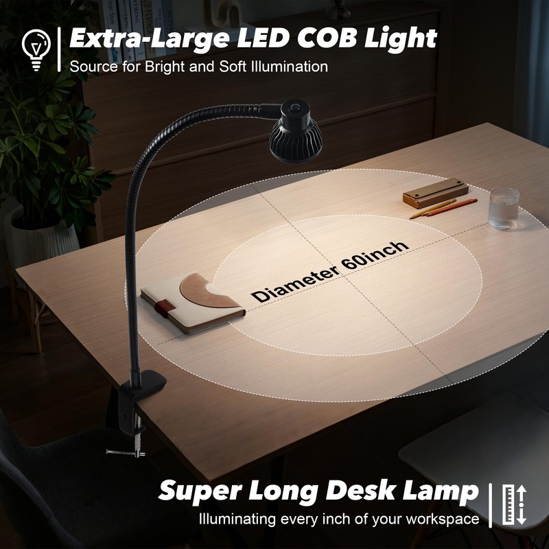 Hersi 5w 30‘’Long Swing Arm 110v/220v Desk Lamp Metal Architect