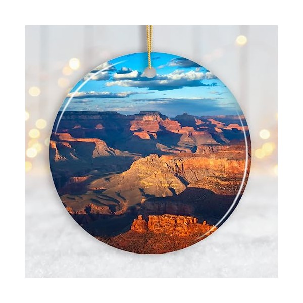 Grand Canyon National Park Ornament, Arizona Christmas Decoration (Circle)