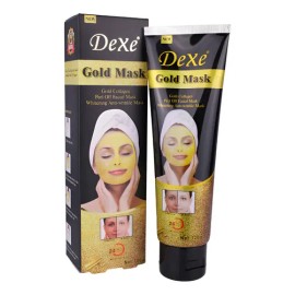 Mascarilla Facial Dorada Con Colágeno Y Carbón Activado Dexe