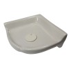 Almond Beige Almond Bone Ceramic Shower Corner Tray Soap Dish