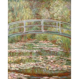 絵画風 壁紙ポスター（はがせるシール式）【フルサイズ版】 クロード・モネ 睡蓮の池に架かる橋 1899年 メトロポリタン美術館 キャラクロ K-MON-011S2 （475mm×594mm） 建築用壁紙＋耐候性塗料 ＜日本製＞ ウォールステッカー お風呂ポスター