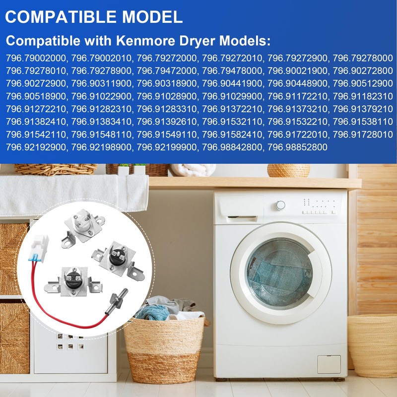 6931EL3003C 6931EL3003D Dryer Thermistor Kit Compatible with Lg Kenmore